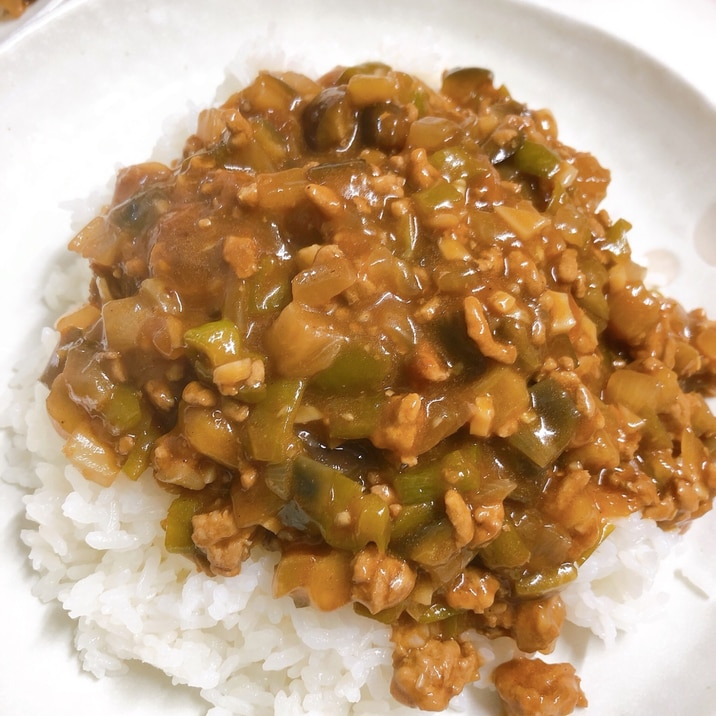 カレールー使用☆なすとピーマンのキーマカレー